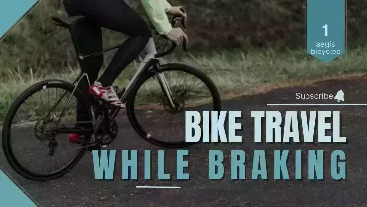 How far does the bike travel while braking