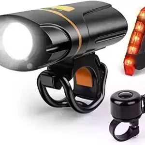 1200 Lumen Bike Lights for Night Riding, USB Rechargeable 6 Modes Bike Headlight Set Bicycle Lights Front and Rear IP65 Led Bike Light Waterproof Bicycle Accessories for Cycling Road Mountain