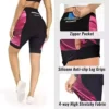 Ladies Padded Bike Biking Shorts with Pockets Breathable Anti-Slip Leg Biking Spin 50 %-Pants High-Midsection Bicycle Clothes