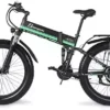 Shengmilo MX01 1000w Electrical Bike for Grown ups 7-Speed Body fat Tire Folding E Bike with Removable Lithium Battery(26”)