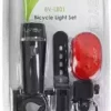 BV Bicycle Light-weight Set Super Vivid 5 LED Headlight, 3 LED Taillight, Speedy-Release…