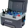 Igloo BMX 52 Quart Cooler with Neat Riser Engineering, Fish Ruler, and Tie-Down Details