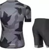 Men’s Cycling Jersey Set Limited Sleeve Road Bicycle Outfits Shirts Shorts with 3D Padded Breathable/Dampness Wicking