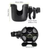 Accmor Stroller Cup Holder with Phone Holder, Bike Cup Holder, 2-in-1 Universal Cup Mobile phone Holder for Stroller, Bicycle, Wheelchair, Walker, Scooter, Black