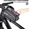 Bicycle Bag, Bicycle Phone Entrance Body Bag Water resistant Bicycle Bag, Bike Cellular phone Mount Bag, Top Tube Handlebar Bag with Touch Display screen Holder Case Biking Accessories for Mountain Street Bike