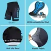 sponeed Biking Jersey Shorter Sleeve Males MTB Bicycle Clothing Road Bicycle Shorts Padded