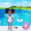 UZIDBTO Black Doll and Black Lady Doll Equipment 14.5 Inch Silicone African Child Doll with Garments Unicorn Theme Doll Swimsuits Greatest Gift for Women Young children