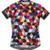 Men’s Cycling Jersey Shorter Sleeve Bicycle Apparel Multicolored Diamond