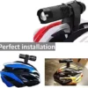 Common Bike Bicycle Front Flashlight Lamp Helmet Bicycle Light Clip Mount Holder，Lockblocks Flashlight Holder，Fishing Rod Pole tube light Mount Storage Clips Clamps Holder-Does not incorporate Rod