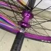 R4 Pro 26″ Entire BMX Cruiser Bicycle, Pegs Bundled, Oil Slick W/Purple Wheels