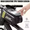 BEELORD Bike Bags for Bicycles, Biking Body Bag with Cell Cell phone Holder for Grownup Highway Mountain Bike Equipment, Best Tube Handlebar Pouch with Contact Display screen and Rain Cover for MTB E-bicycle