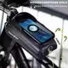 Bicycle Bag, Bicycle Phone Entrance Body Bag Water resistant Bicycle Bag, Bike Cellular phone Mount Bag, Top Tube Handlebar Bag with Touch Display screen Holder Case Biking Accessories for Mountain Street Bike