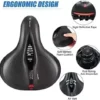 Bicycle Seat, Comfy Bicycle Saddle for Women of all ages Guys, Widen Bicycle Seat Cushion with Twin Shock Absorbing, Memory Foam, Reflective Tape, Universal Fit for Mountain/Highway/City/Little ones Bike