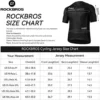 ROCKBROS Men’s Biking Jersey Dampness Wicking Biking Quick Sleeves Cooling Bike Fabric Biking Jacket with 3 Rear Pockets