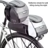 ZIMFANQI Bike Reflective Rack Bag,8L Water-resistant Bicycle Trunk Pannier Rear Seat Bag,Cycling Bicycle Provider Chest Bag,Storage Baggage Pouch Bike Shoulder Bag