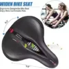 Bicycle Seat, Comfy Bicycle Saddle for Women of all ages Guys, Widen Bicycle Seat Cushion with Twin Shock Absorbing, Memory Foam, Reflective Tape, Universal Fit for Mountain/Highway/City/Little ones Bike