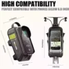 BEELORD Bike Bags for Bicycles, Biking Body Bag with Cell Cell phone Holder for Grownup Highway Mountain Bike Equipment, Best Tube Handlebar Pouch with Contact Display screen and Rain Cover for MTB E-bicycle