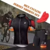 PTSOC Men’s Cycling Jersey Set Quick-Dry Bike Jersey Bicycle Short Sleeve Shirt Outfits Cycling Clothing Set 3D Padded Shorts