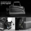 ROCK BROS Bicycle Rack Bag Trunk Bag Water-resistant Carbon Leather-based Bicycle Rear Seat Cargo Bag Rear Pack Trunk Pannier Handbag