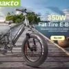 NAKTO Electric powered Bike 350W/500W 20″ Fats Tire Electric powered Mountain Bicycles for Grown ups,36V/48V Removable Lithium Battery Ebike,Superior Velocity Brushless Equipment Motor 6 Pace Equipment,Dual Disc Brake E-Bikes for Grown ups