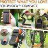 Compact Folding Bike Lock – 2.06 Ft Anti Theft Stability Bicycle Locks – Super Robust Bike Foldable Lock – Smooth Light-weight Good Bicycle Safety Accent with Key for Electrical Bikes/Scooters.