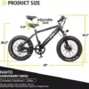 NAKTO Electric powered Bike 350W/500W 20″ Fats Tire Electric powered Mountain Bicycles for Grown ups,36V/48V Removable Lithium Battery Ebike,Superior Velocity Brushless Equipment Motor 6 Pace Equipment,Dual Disc Brake E-Bikes for Grown ups