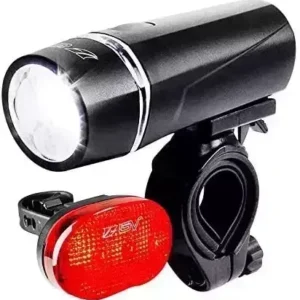 BV Bicycle Light Set Super Bright 5 LED Headlight, 3 LED Taillight, Quick-Release…