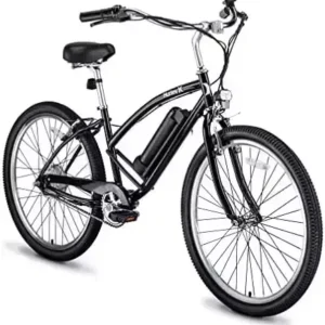 Hurley Electric-Bicycles Kickflip Single Speed Beach Cruiser E-Bike