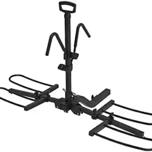 Hyperax Volt eco - 2 E Bike Mounted Bike Rack Carrier - for 2-inch Hitch - Up to 2 X 60 lbs MTBs, EBikes, Road Bikes with up to 5-inch Fat Tires - Suitable for SUV, Trucks, Sedan, NO RV USE!