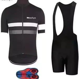 Men's Bike Clothing Set Cycling Jerseys Road Bicycle Shirts Kit + Bib Shorts Quick-Dry Full Zipper Riding Clothes