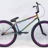 R4 Pro 26" Complete BMX Cruiser Bicycle, Pegs Included, Oil Slick W/Purple Wheels