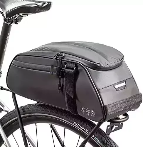 ZIMFANQI Bike Reflective Rack Bag,8L Waterproof Bicycle Trunk Pannier Rear Seat Bag,Cycling Bike Carrier Chest Bag,Storage Luggage Pouch Bike Shoulder Bag