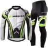 sponeed Cycling Clothes for Men Long Sleeve Mountain Bike Road Bicycle Shirt Jeresys Pants Padded Bike Jakcet Outfit