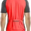 KORAMAN Men’s Reflective Short Sleeve Cycling Jersey with Zipper Pocket Brief-Dry Breathable Biking Shirt