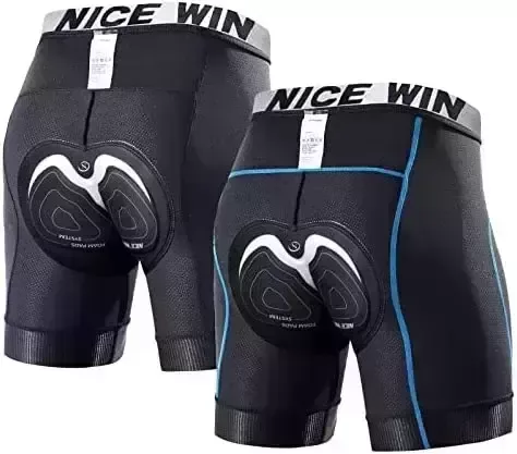 Mens 4D Padded Bike Shorts Anti-slip Leg Cycling Underwear MTB Liner Wide WaistBand Biking Bicycle Motorcycle Underpants