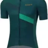 Santic Men's Cycling Jersey Shorts Sleeve Pro Road Bike Bicycle Shirt Full Zip MTB Clothing Trek Tops