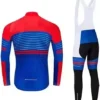 Coconut Ropamo Men’s Cycling Apparel Sets Long Sleeve Biking Jersey Sets Road Bicycle Garments 4D Padded Biking Bib Pants