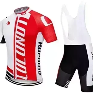 Coconut Ropamo Men's Cycling Jersey Set Biking Road Bike Jersey Bib Shorts with 4D Padded Cycling Clothing Set for Men