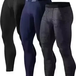 TSLA 1, 2 or 3 Pack Men's Compression Pants, Cool Dry Athletic Workout Running Tights Leggings with Pocket/Non-Pocket