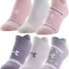 Under Armour Women's Essential 2.0 Lightweight No Show Socks, 6-Pairs