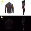 Lixada Men’s Cycling Jersey Go well with Wintertime Thermal Fleece Extensive Sleeve Mountain Bicycle Road Bicycle Shirt Padded Pants