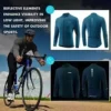 BALEAF Men’s Winter Biking Jersey Extensive Sleeve Fleece Thermal Bike Jacket Bicycle Clothing Windproof Chilly Weathre Gear