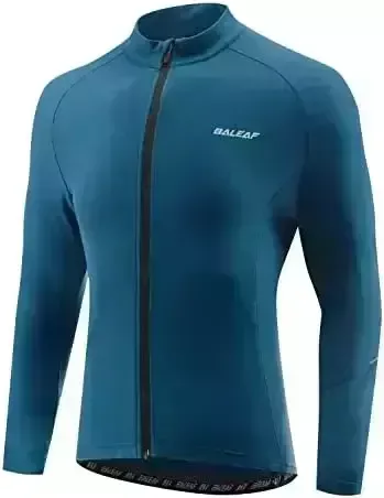 BALEAF Men's Winter Cycling Jersey Long Sleeve Fleece Thermal Bike Jacket Bicycle Clothing Windproof Cold Weathre Gear