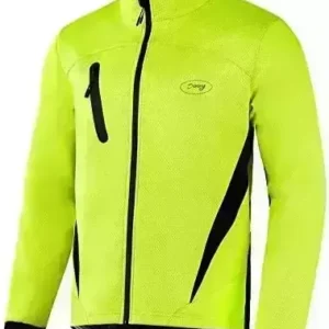 Dooy Winter Cycling Bike Jacket for Men, Fleece Thermal Running Coat Windproof Breathable Mountain Biking Softshell Jacket
