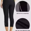 BALEAF Women’s Padded Bicycle Trousers Biking Capris Biking Tights Bicycle Shorts Significant Waistline Legging Breathable 3/4 Spin UPF 50+