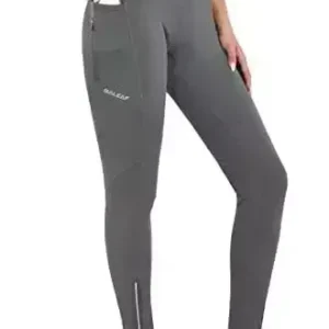 BALEAF Women's Fleece Lined Leggings Water Resistant Cold Weather Running Gear Winter Hiking Pants Warm Tights Zip Pockets