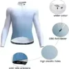 Wulibike Men’s Cycling Jerseys Prolonged Sleeve Bicycle Biking Shirts Entire Zip with Pockets Street Bicycle Garments