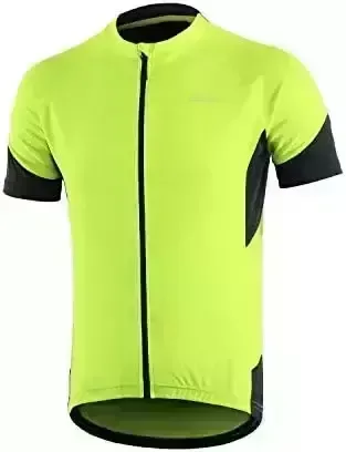 BERGRISAR Men's Basic Cycling Jerseys Short Sleeves Mountain Bike Bicycle Shirt Zipper Pockets