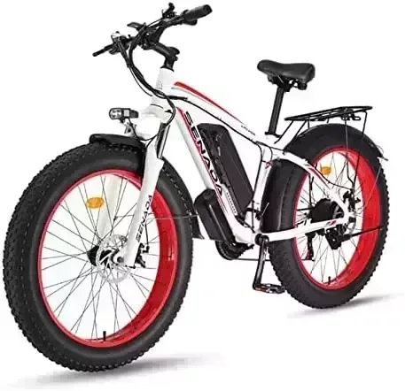 SENADA Fat Tire Electric Bike for Adults 26" x 4" Beach Snow Ebikes for Adults, 1000W Motor 48V 17.5Ah 30MPH Adult Electric Bike Long Range 40-65 Miles, E-Bicycle with 21-Speed UL Certified
