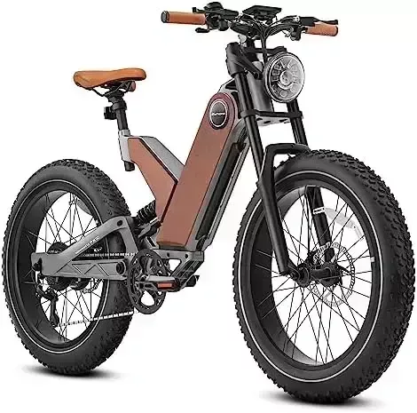 eAhora P5 Electric Bike for Adults, Peak 1000W 20Ah Electric Mountain Bike, 28 Mph 80Miles+ Long Range Ebike, 24" Fat Tires Full Suspension Electric Bicycle, Electric Bike for Commuters